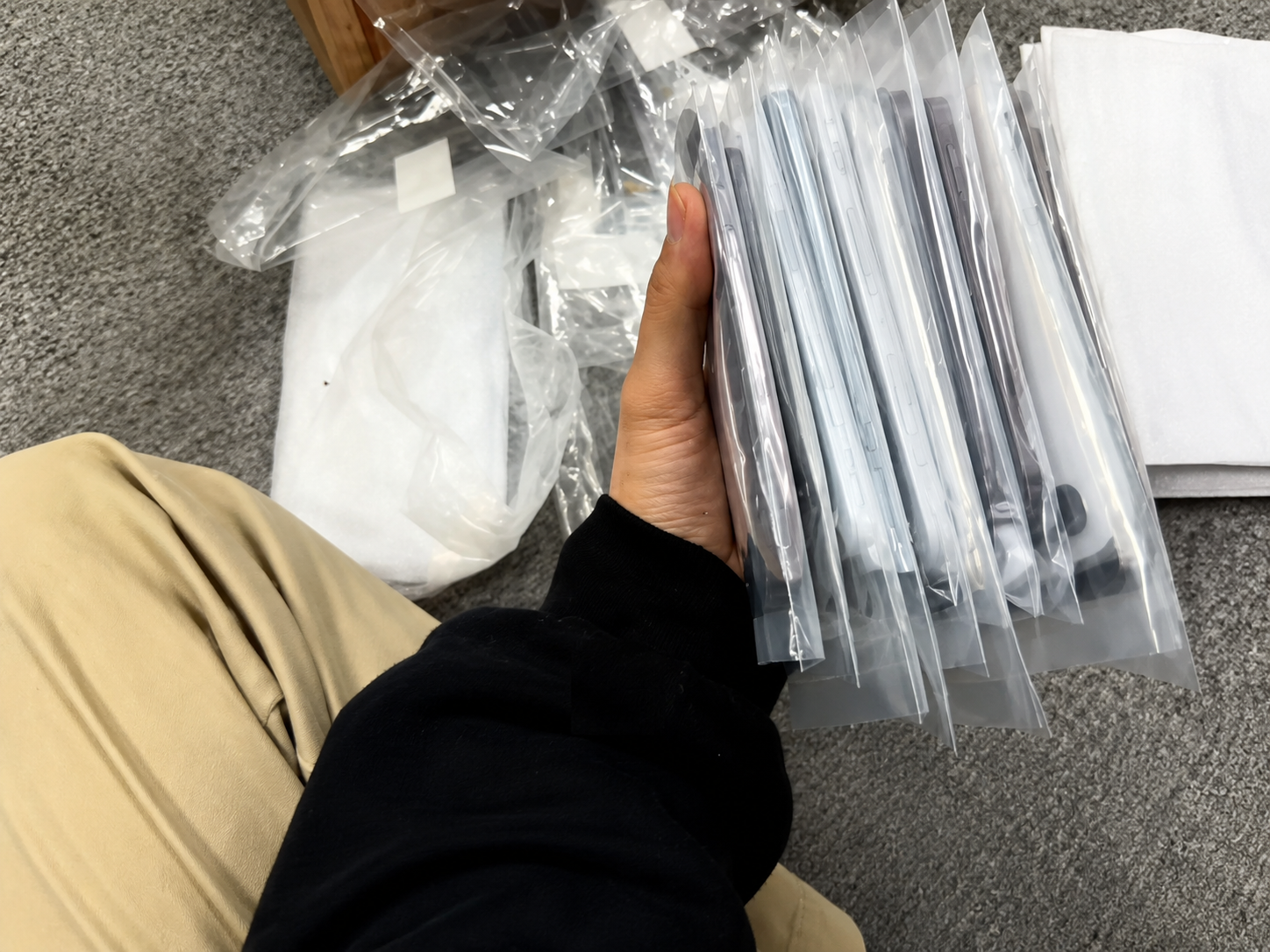 Clearly graded used iPhone wholesale stock prepared for an HQB inquiry