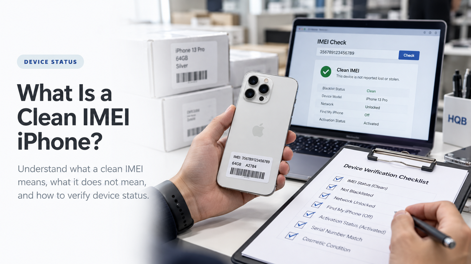 Used iPhones reviewed with secure IMEI status records