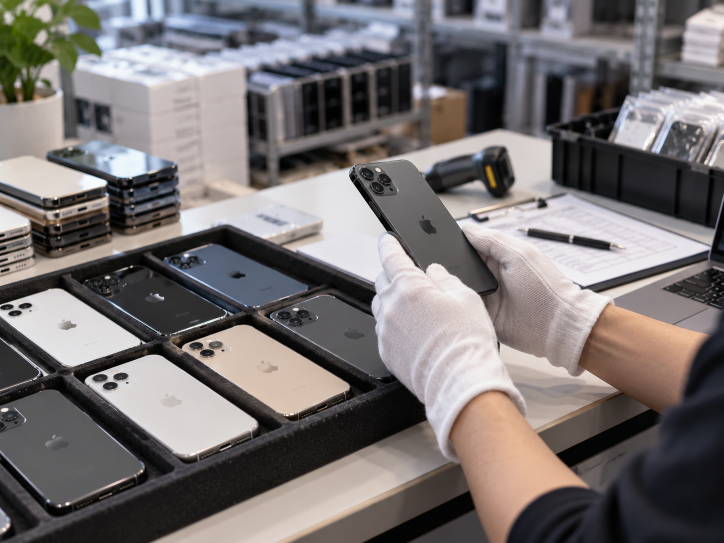 Factory unlocked iPhone checked for network and device status