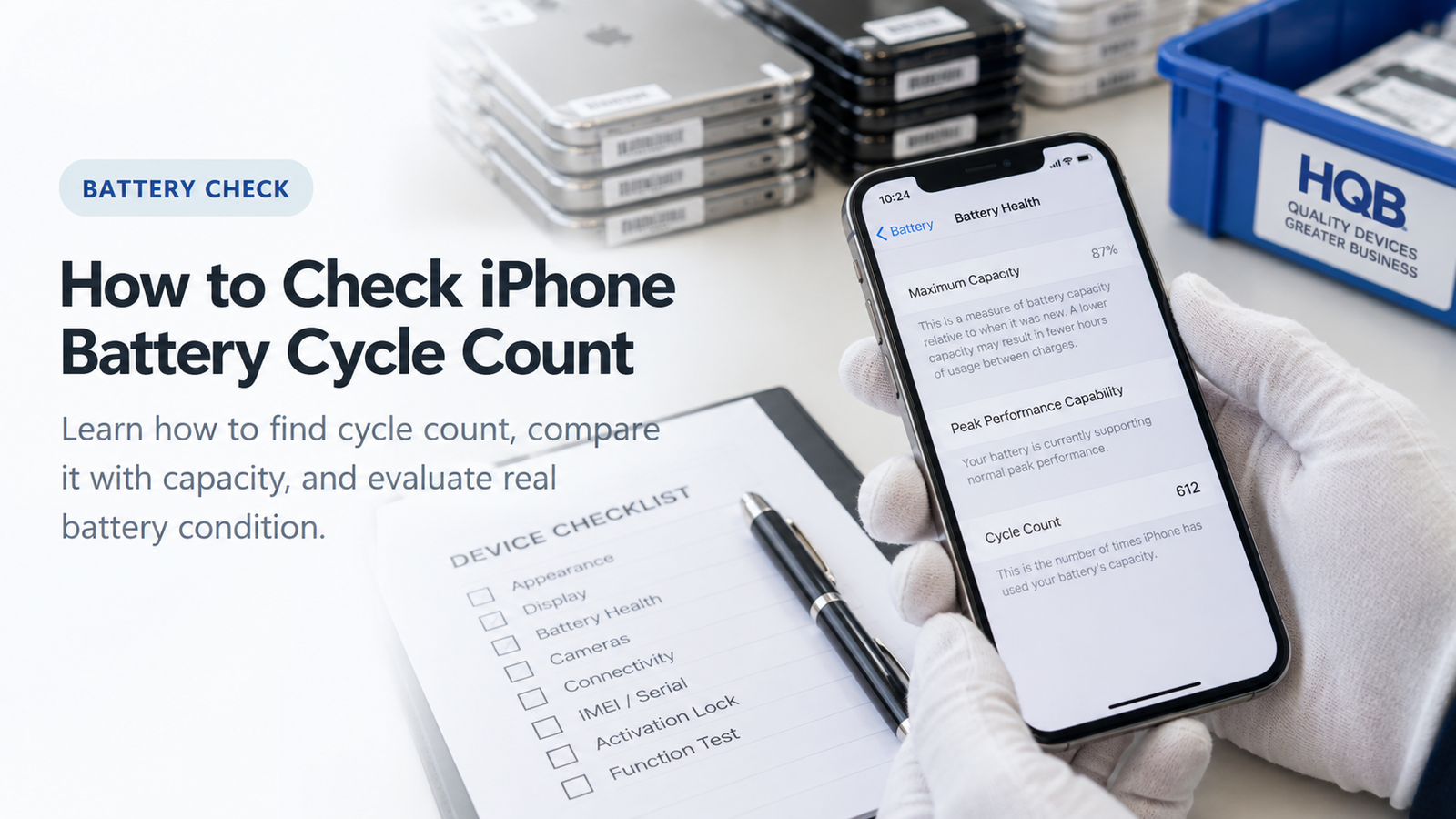 Checking iPhone battery cycle count before buying a used iPhone