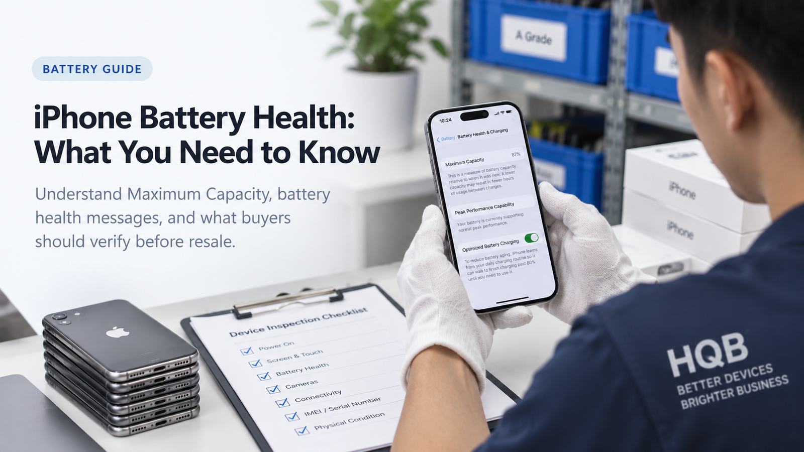 iPhone battery health information for wholesale buyers