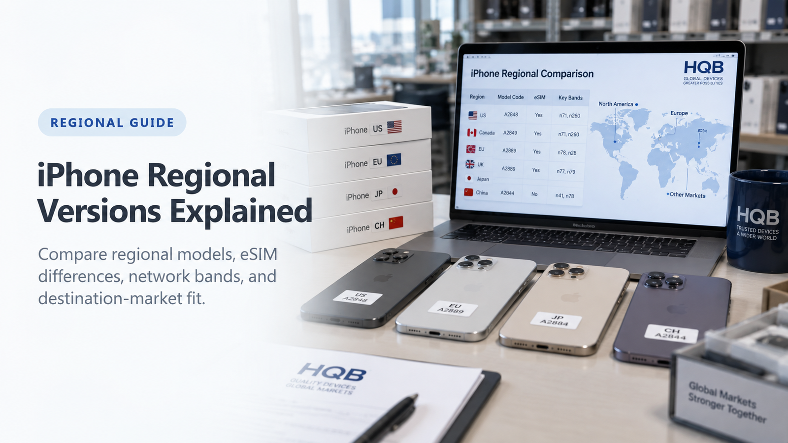 US and international iPhone regional versions compared for SIM eSIM and network compatibility
