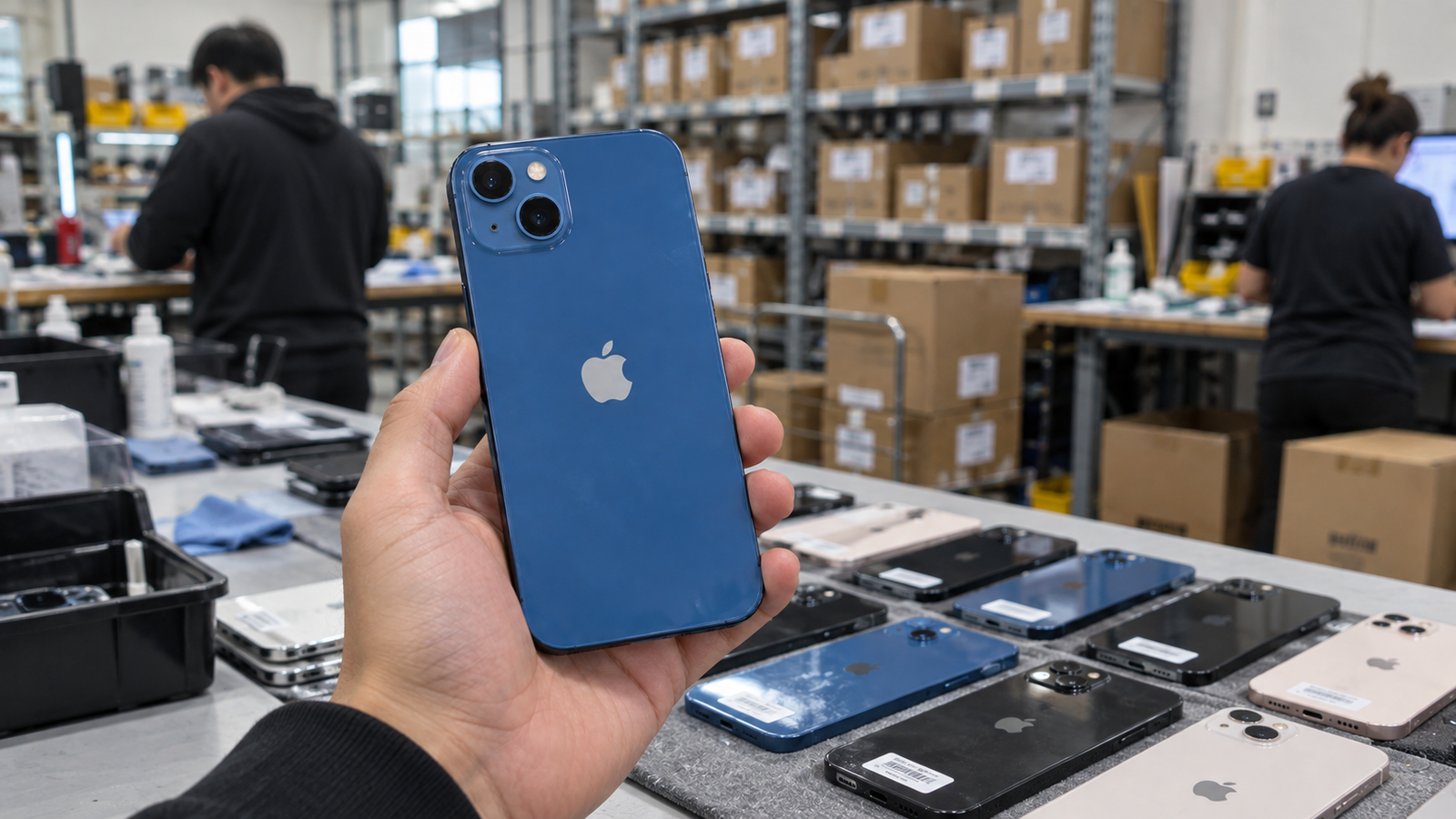 Refurbished iPhone 13 in multiple storage variants prepared as a mainstream budget resale benchmark