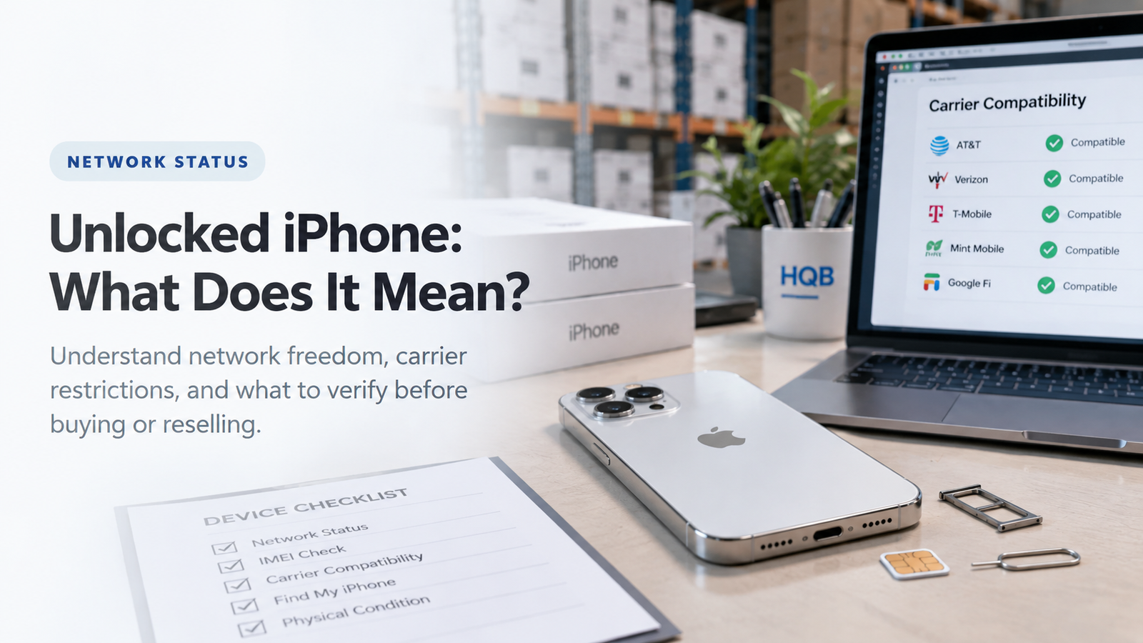 Mixed iPhone inventory prepared for carrier-status review