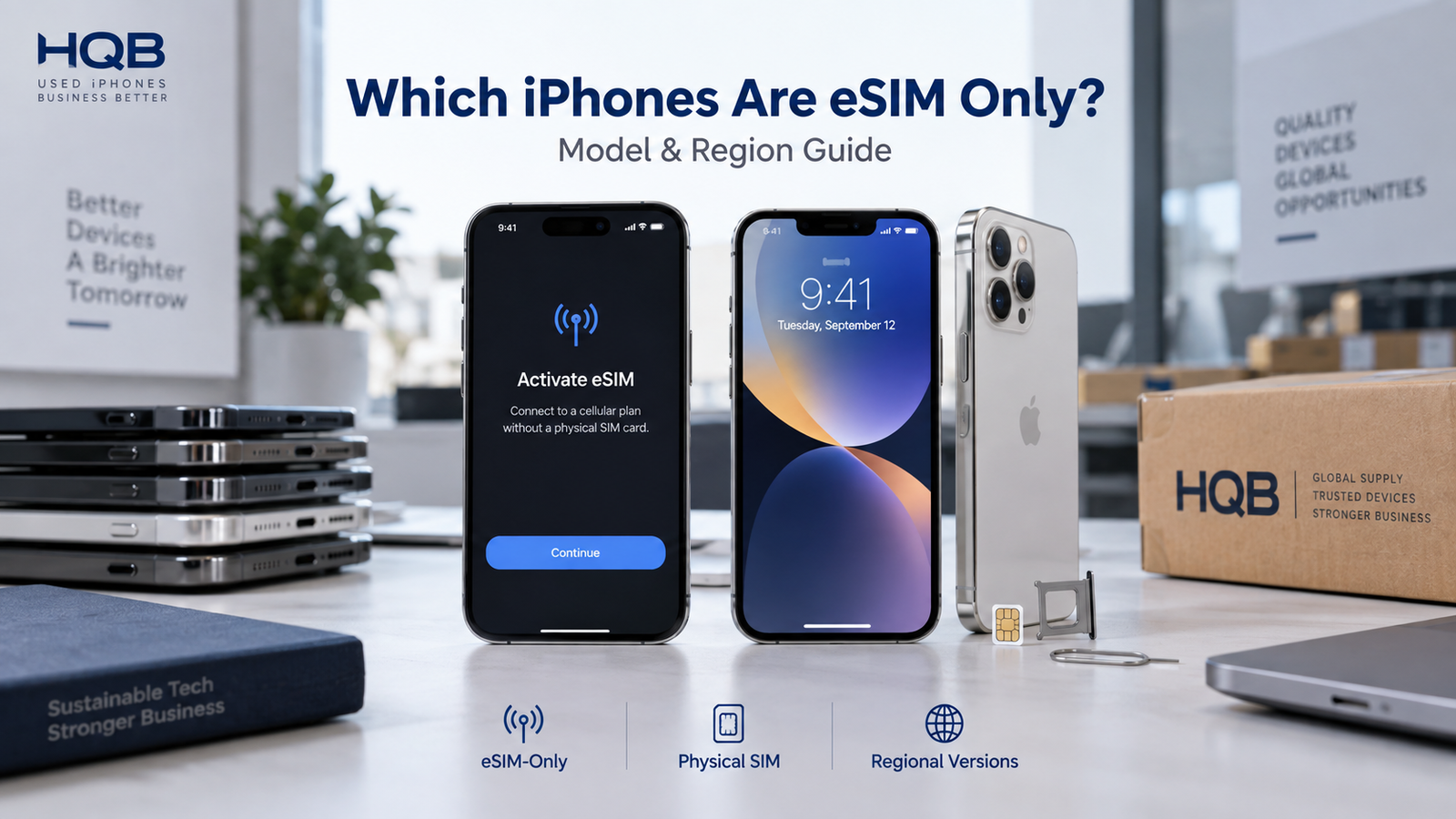 eSIM-only iPhones compared with physical SIM models