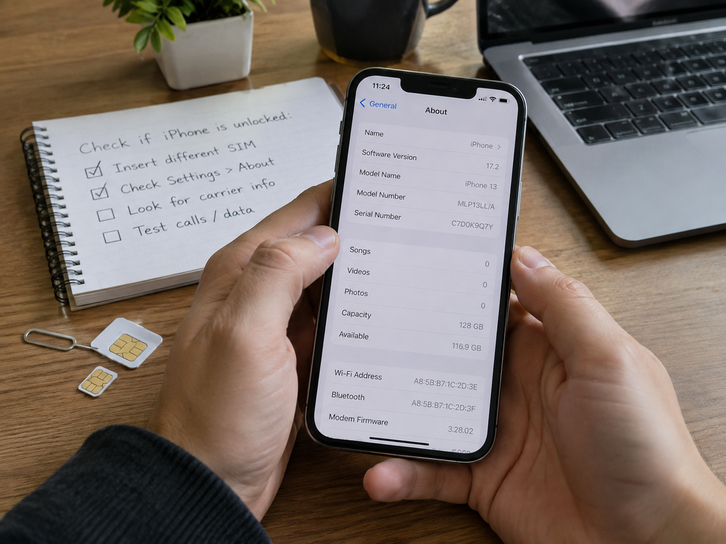 Checking iPhone carrier lock status before buying a used device