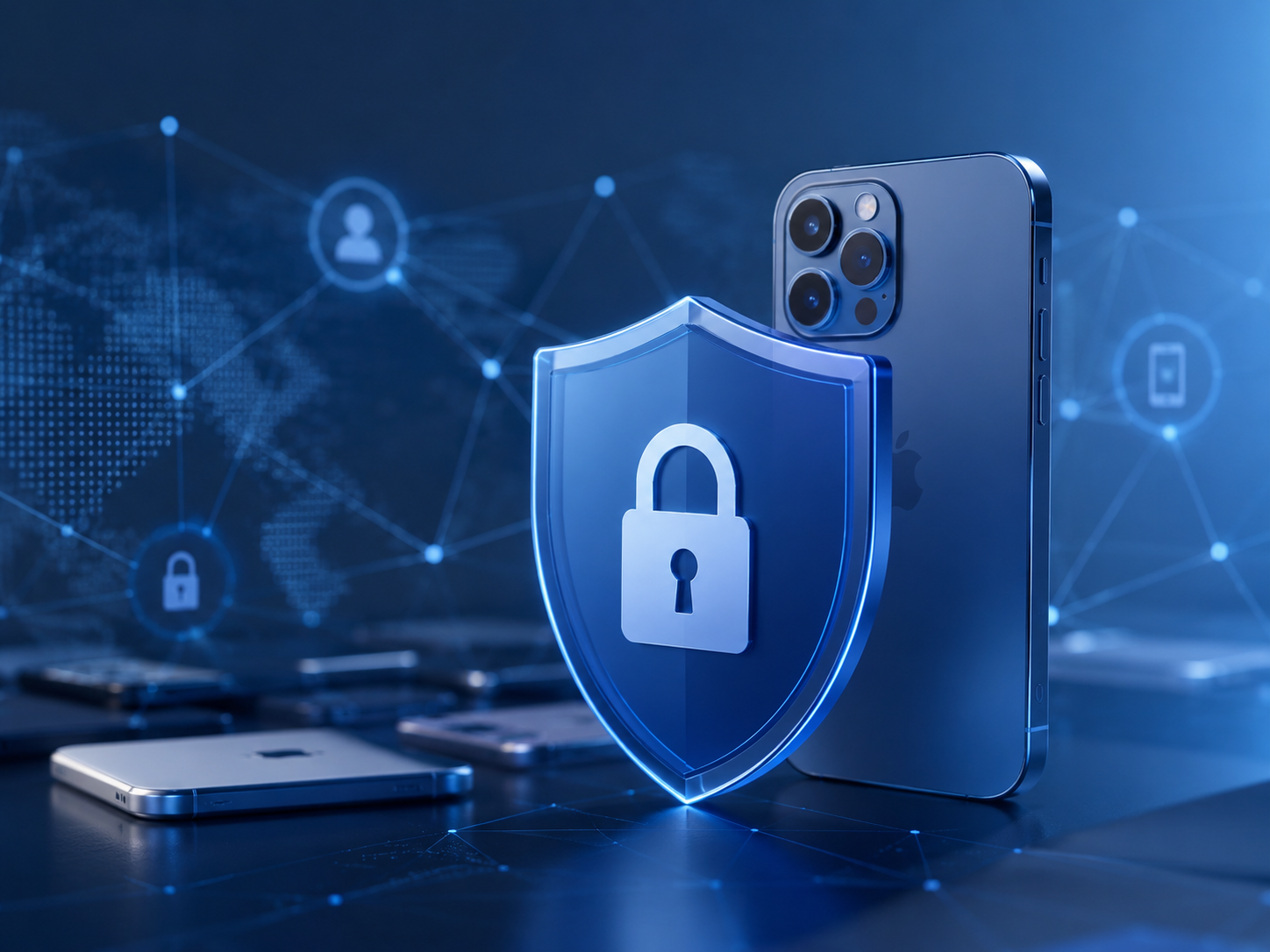 Data security illustration representing protected information