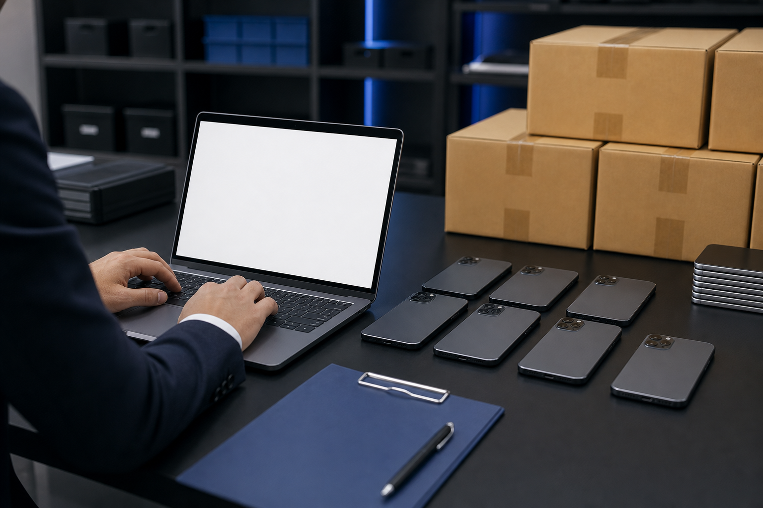 Neutral packaging and labeling discussion for B2B smartphone orders.